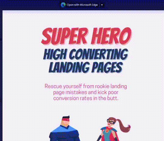 sneak preview-super hero gif